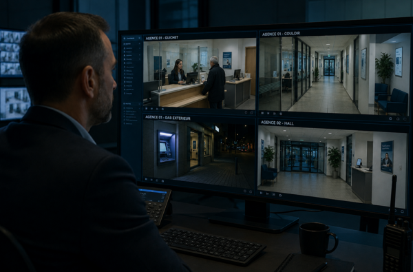 Security hypervisor monitoring multiple bank branches in real time